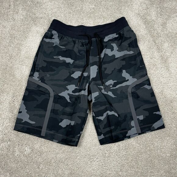 Under Armour Men's UA Elite Cargo Print Shorts Black Dark Gray Men’s Medium New - Picture 1 of 7